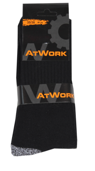 3-Pack At Work Arbetssocka Svart Bomull