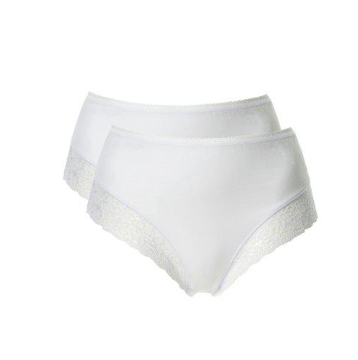 2-Pack Emilia Midi Laced Trosa Vit