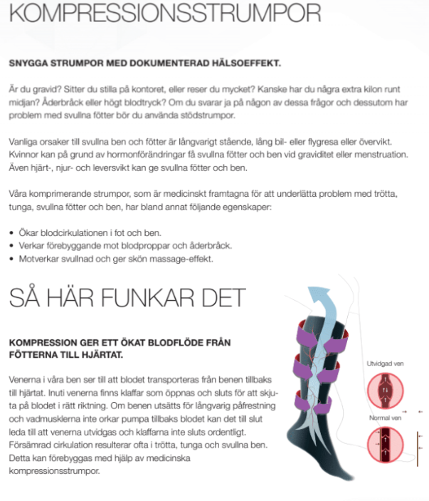 Doktorn Rekommenderar Mörkblå Stödstrumpor i Bambu Medium 16/18 mmHg
