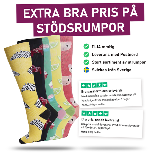 Zent Stödstrumpor Blandat 6-pack